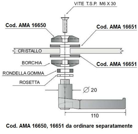 Maniglia trattore universale destra chiusura finestrino
