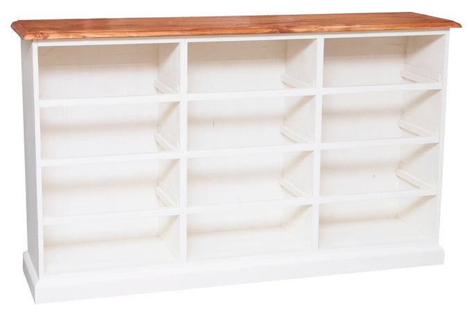 Biscottini Cassettiera Country 12 cassetti Legno Tiglio Bianco Naturale 170x40x100 Made
