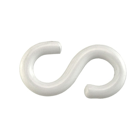 CONNEX - 4 GANCI A "S" APERTI IN PLASTICA BIANCA 3,8X25