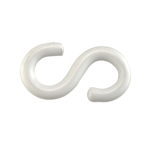 CONNEX - 4 GANCI A S APERTI IN PLASTICA BIANCA 3,8X25