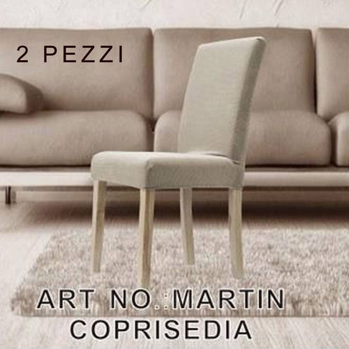 Set 2 Pezzi Coprisedia Con Spalliera Elasticizzati Martin Vari Colori Copertura