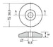 Borchia per cabine foro passante Ø 6,5mm