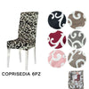 Set 2 Pz Coprisedia Copertura Spalliera Elasticizzati Con Ghirigori Vari Colori