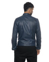 U010 - Giacca Uomo Blu in vera pelle