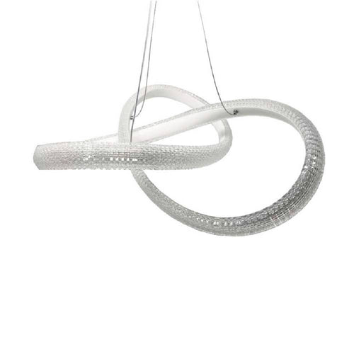 Lampadario Led A Effetto Cristallo Intrecciato 40w Luce 6500k 3000k 4000k Lp-25b