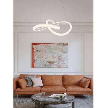 Lampadario Led A Effetto Cristallo Intrecciato 40w Luce 6500k 3000k 4000k Lp-25b