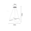 Lampadario Led A Effetto Cristallo Intrecciato 40w Luce 6500k 3000k 4000k Lp-25b