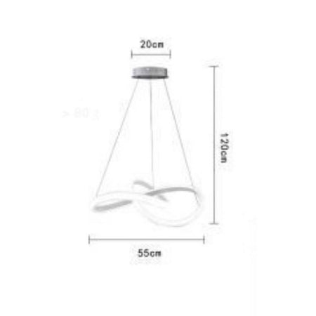 Lampadario Led A Effetto Cristallo Intrecciato 40w Luce 6500k 3000k 4000k Lp-25b