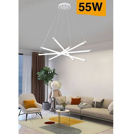 Lampadario Led Moderno 55w A Sospensione A Raggi Luce Fredda Calda Naturale A05-o