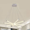 Lampadario Led Moderno 55w A Sospensione A Raggi Luce Fredda Calda Naturale A05-o