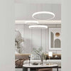 Lampadario Led 60w A Sospensione 3 Anelli Cristalli Luce 3000k 6500k 4000k Lp-39b