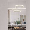 Lampadario Led 60w A Sospensione 3 Anelli Cristalli Luce 3000k 6500k 4000k Lp-39b