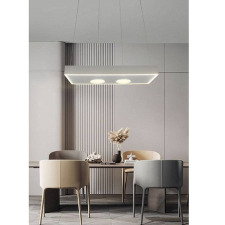 Lampadario Led Moderno Minimal Lampada Sospensione 40w Luce Calda Naturale Lp-08b