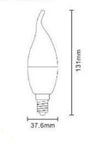 Lampadina Led E14 9watt Candela Fiamma Smd C37 Luce Naturale Calda Fredda C37-9w