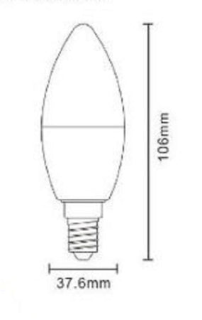Lampadina Led E14 9w Candela Smd E14 820 Lumen Luce Calda Naturale Fredda C36-9w