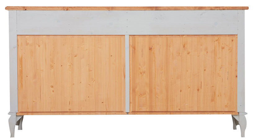 Biscottini Credenza Country Biscottini legno tiglio bianca anticata piano naturale