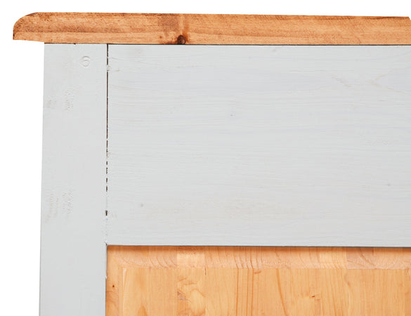 Biscottini Credenza Country Biscottini legno tiglio bianca anticata piano naturale