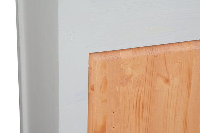 Biscottini Credenza Country Biscottini legno tiglio bianca anticata piano naturale