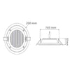 Pannello Led Slim Incasso Bordo In Vetro 18w Cct 3 Colorazione Di Luce P165e-t3c