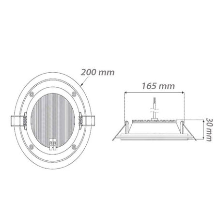 Pannello Led Slim Incasso Bordo In Vetro 18w Cct 3 Colorazione Di Luce P165e-t3c