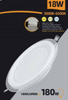 Pannello Led Slim Incasso Bordo In Vetro 18w Cct 3 Colorazione Di Luce P165e-t3c