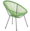 2 x Sedia Poltrona in Polyrattan per Giardino Terrazzo Interno Esterno Moderna Verde