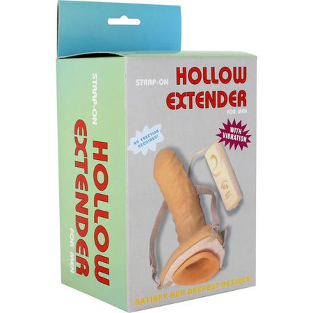 Dildo strapon cavo indossabile vibrante con imbracatura 17 cm