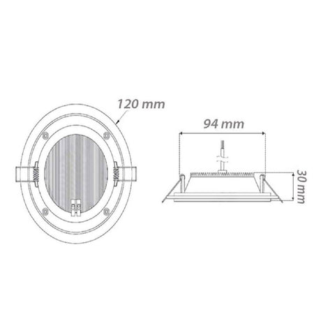 Pannello Led Slim Incasso Bordo In Vetro 9w Cct Tre Colorazioni Di Luce P94e-t3c