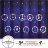 Tenda Catena Luminosa 3mt Usb Luci Natale Telecomando 10 Addobbi Natalizi Finestra