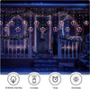 Tenda Catena Luminosa 3mt Usb Luci Natale Telecomando 10 Addobbi Natalizi Finestra