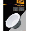Faretto Smd Led Da Incasso Rotondo 12 Watt 1100 Lumen Luce 4000k 6500k Gl-ag12