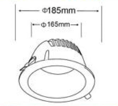 Faretto Smd Led Da Incasso Rotondo 30w 3000lumen Luce Bianca 6500k 4000k Gl-ag30