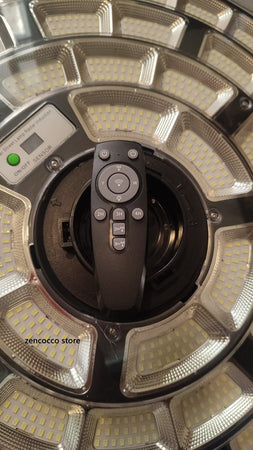 LAMPIONE SOLARE LED UFO 5000W FARO LUCE SENSORE CREPUSCOLARE E MOVIMENTO IP66 LM