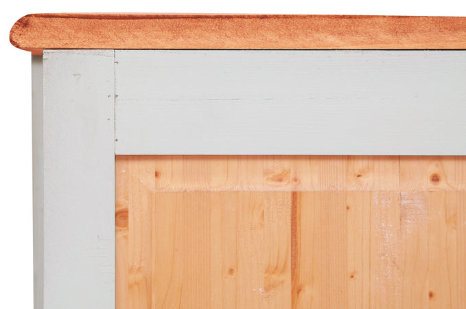 Biscottini Credenza Country Biscottini legno tiglio bianca anticata piano naturale