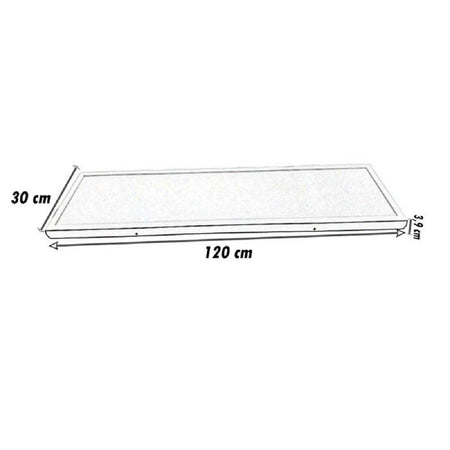 Plafoniera Soffitto 120x30cm Pannello Led 40w 3 Colorazioni Di Luce Lp120-40w-3c