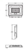 Faretto Led Faro 100 W 9000lm Ip65 Bianco Luce Calda Naturale Fredda Ek02-100w-b