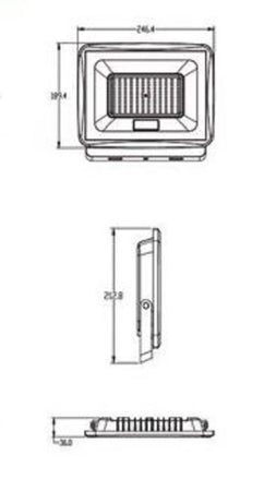 Faretto Led Faro 100 W 9000lm Ip65 Bianco Luce Calda Naturale Fredda Ek02-100w-b