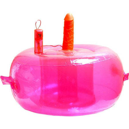 Vibrating Ecstacy Lounge palla gonfiabile con dildo vibratore realistico 19 cm