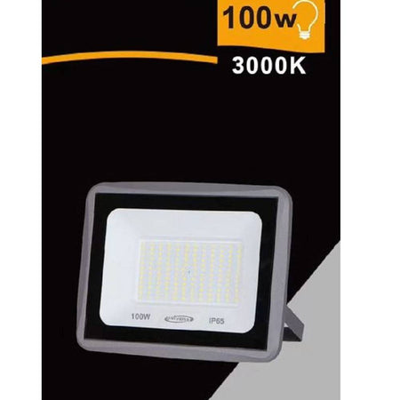 Faretto Led Faro 100w 9000 Lm Ip65 Grigio Luce Calda Fredda Naturale Ek02-100w-g