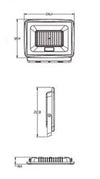 Faretto Led Faro 100watt 9000lm Ip65 Nero Luce Calda Naturale Fredda Ek02-100w-n