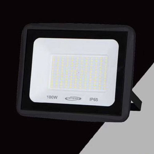 Faretto Led Faro 100watt 9000lm Ip65 Nero Luce Calda Naturale Fredda Ek02-100w-n