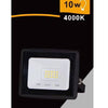 Faretto Led Faro 10 Watt 900 Lm Ip65 Nero Luce Fredda Naturale Calda Ek02-10w-n