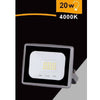 Faretto Led Faro 20 W 1800 Lm Ip65 Grigio Luce Calda Fredda Naturale Ek02-20w-g