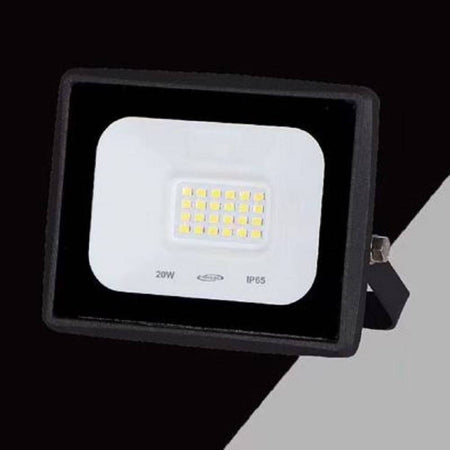 Faretto Led Faro 20 Watt 1800 Lm Ip65 Nero Luce Fredda Calda Naturale Ek02-20w-n