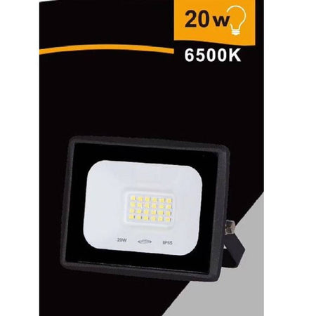Faretto Led Faro 20 Watt 1800 Lm Ip65 Nero Luce Fredda Calda Naturale Ek02-20w-n