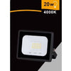 Faretto Led Faro 20 Watt 1800 Lm Ip65 Nero Luce Fredda Calda Naturale Ek02-20w-n