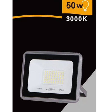 Faretto Led Faro 50watt 4500lm Ip65 Grigio Luce Calda Naturale Fredda Ek02-50w-g