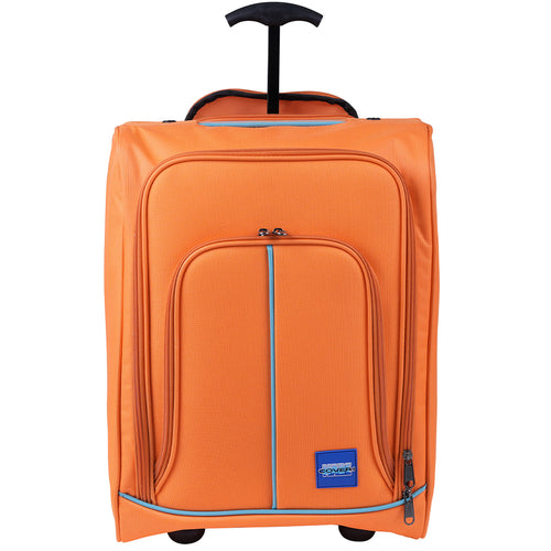 Trolley Frigo da Viaggio Morbido con Ruote e Isolamento Termico 35x20H50 cm Arancione