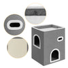 Cuccia Verticale per Gatti Tiragraffi Casetta Animali 48x37.5x63 cm Grigio