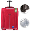 Trolley Frigo da Viaggio Morbido con Ruote e Isolamento Termico 35x20H50 cm Rosso